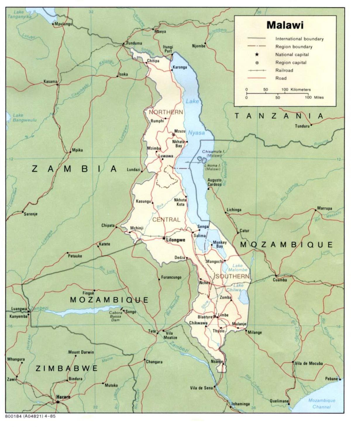 マラウイ地図
