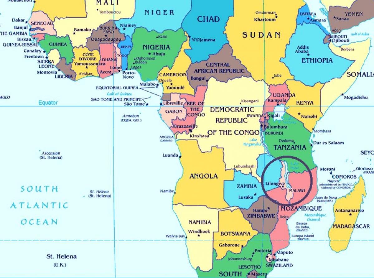 マラウイ国地図 マラウイ国地図 東アフリカ アフリカ