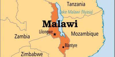 地図のリロングウェMalawi