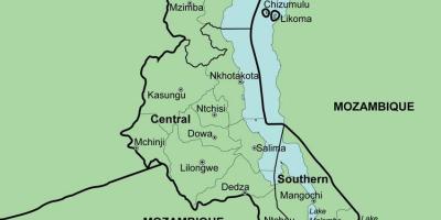 地図を示すマラウイ地区